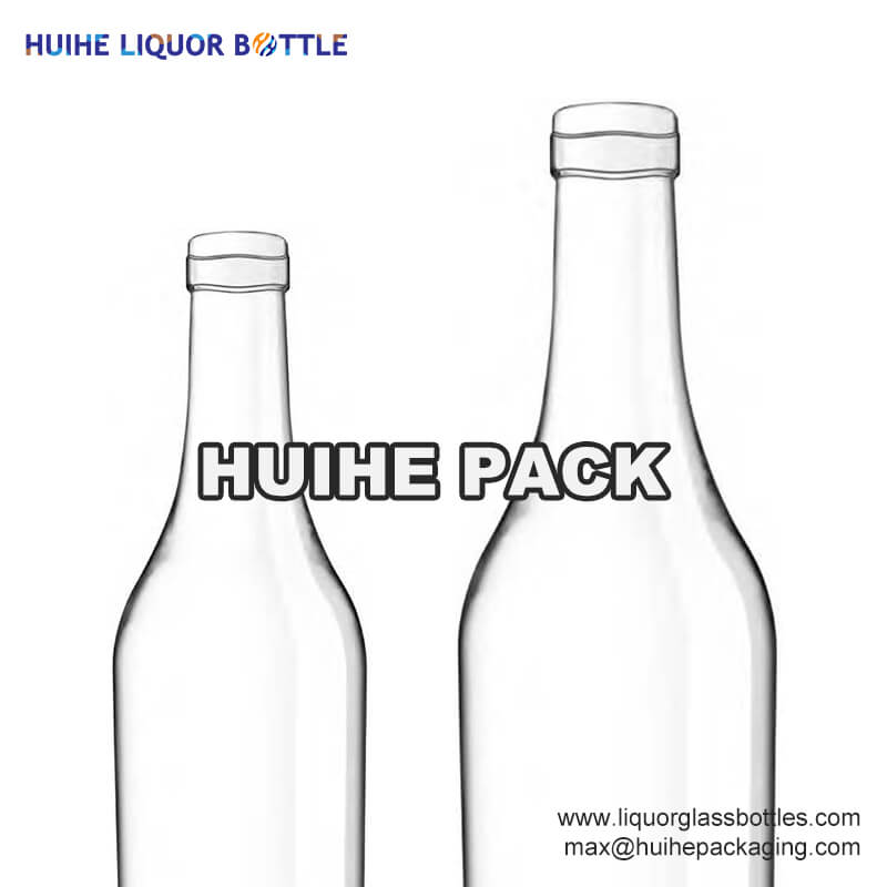 Bouteille d'alcool à finition de plaque déformée