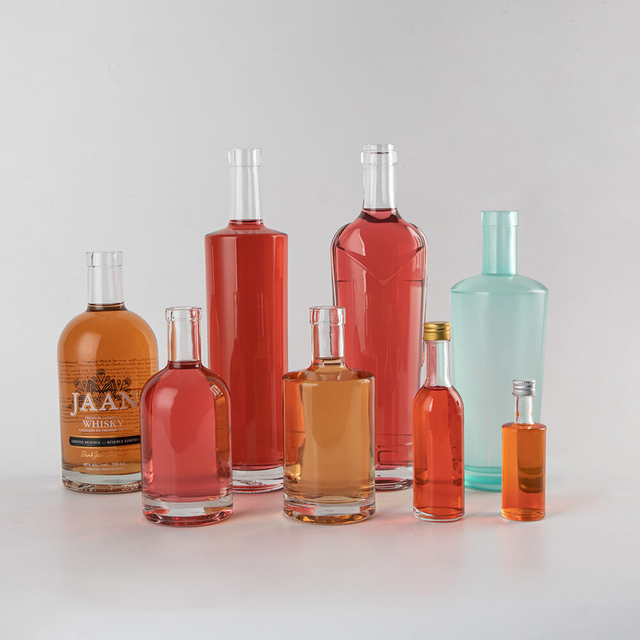 500 ml 750 ml carré vide rond Vodka Vodka Bouck en verre en verre