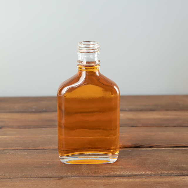 Bouteille d'alcool de hanche en verre de 6 oz Super Flint Flint FLASK