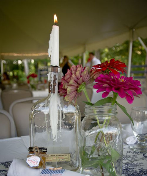 bougeoir bouteille de whisky