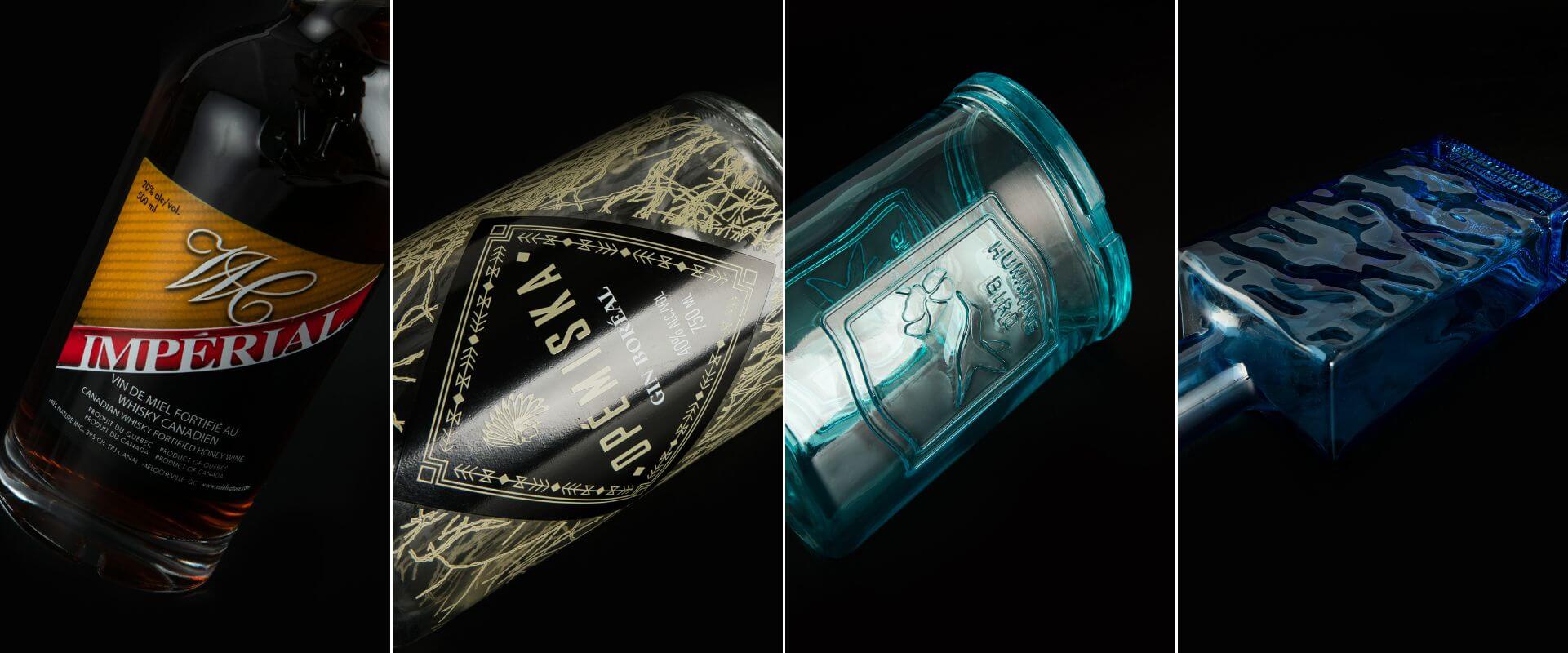 bouteille d'alcool personnalisée