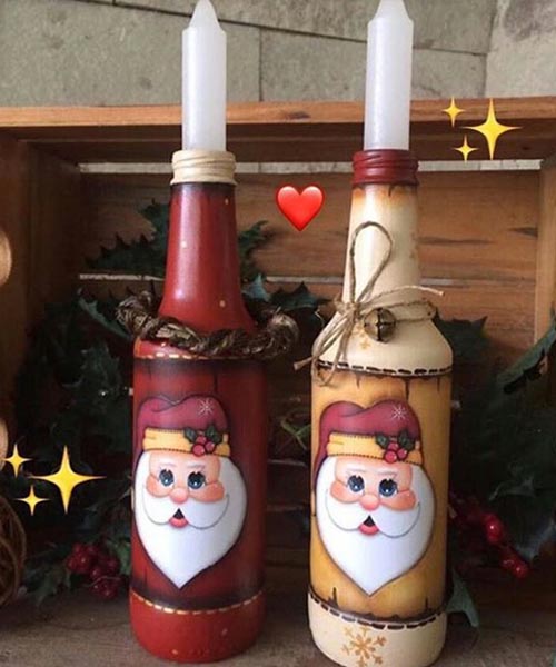 décoration de bouteille de spiritueux de Noël