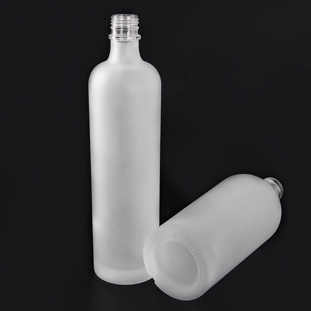 Visser le liège fini glaçage rond spiritueux bouteilles en verre