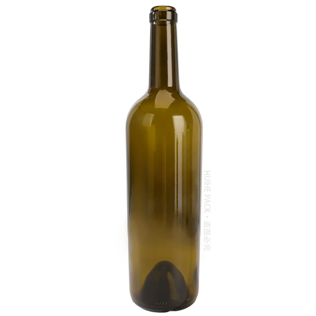 Bouteille en verre de vin rouge n°5 d'Afrique du Sud avec étiquette