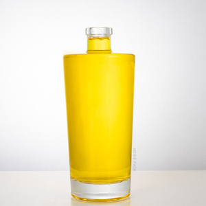 Bouteille d'alcool en verre à fond épais