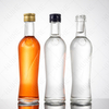 Bouteilles d'alcool miniatures rondes en verre transparent de 50 ml, vente en gros d'usine