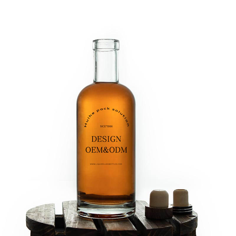 Aspect en verre transparent la barre de bouteille d\'alcool en verre