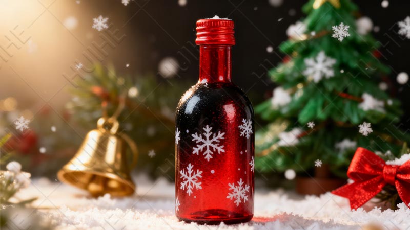 5 types de bouteilles d'alcool de No&euml;l - mini bouteille d'alcool avec rev&ecirc;tement