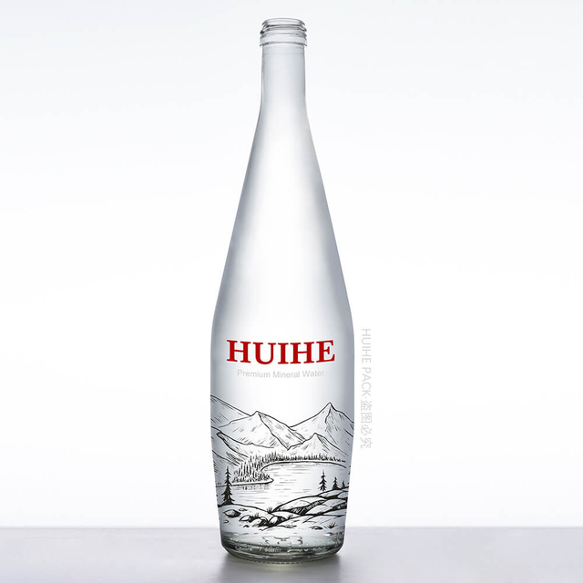 Bouteilles d'eau en verre les plus élégantes de 750 ml avec couvercle à vis