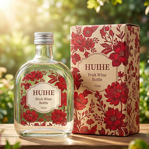 bouteille en verre de vin de fruits rouges