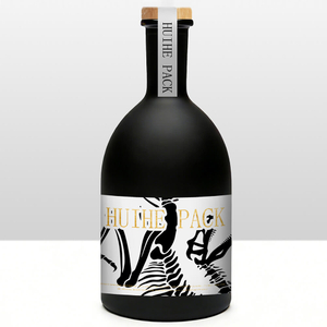 Bouteille botanique en verre 70cl 75cl pour Vodka Rhum Gin Tequila Whisky avec finition Carnette