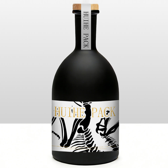 Bouteille botanique en verre 70cl 75cl pour Vodka Rhum Gin Tequila Whisky avec finition Carnette