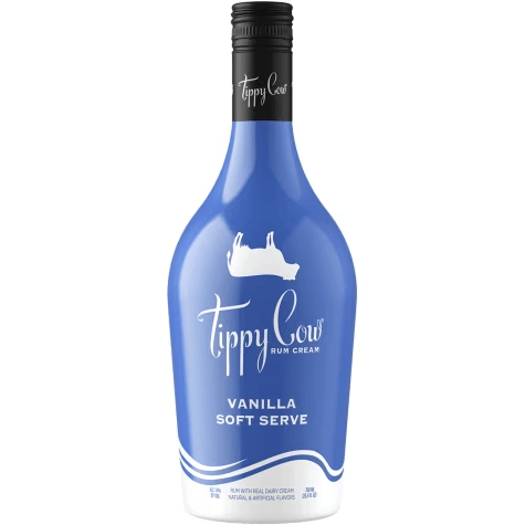 Bouteille de cr&egrave;me de rhum molle &agrave; la vanille Tippy Cow de 750 ml