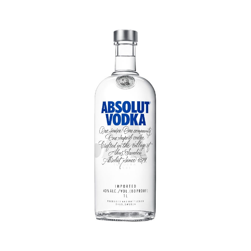 Bouteille de vodka absolue de 750 ml