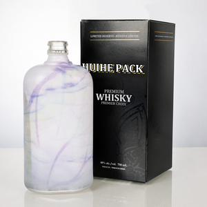 Bouteille d'alcool en verre arrondi de 500 ml de 500 ml