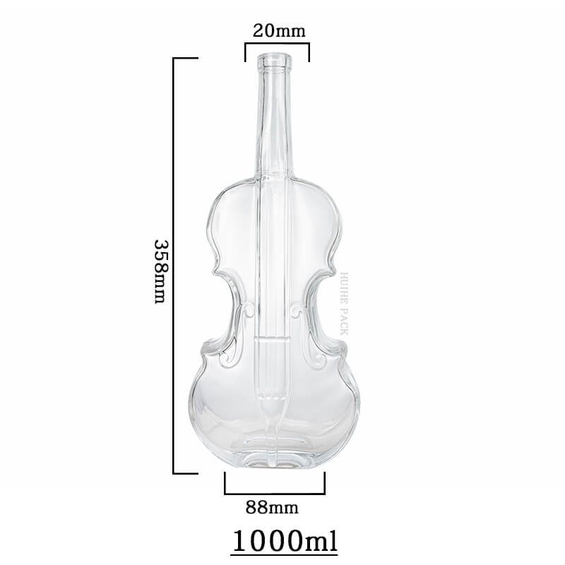 violin shaped liquor bottle 1 bouteille d'alcool en forme de violon 1