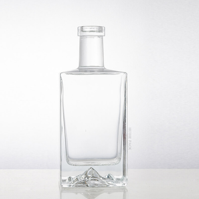 Snow Mountain Base de 500 ml Bouteille d'alcool en verre carré