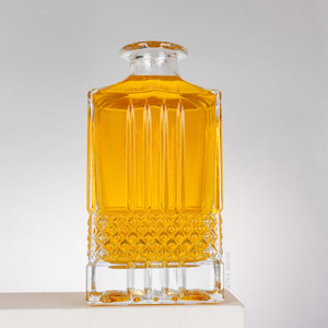 Diamond complexe - bouteille d'alcool en verre en relief à motifs