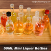 Mini bouteilles miniatures en vrac de 50 ml, vente en gros de bouteilles de liqueur d'alcool