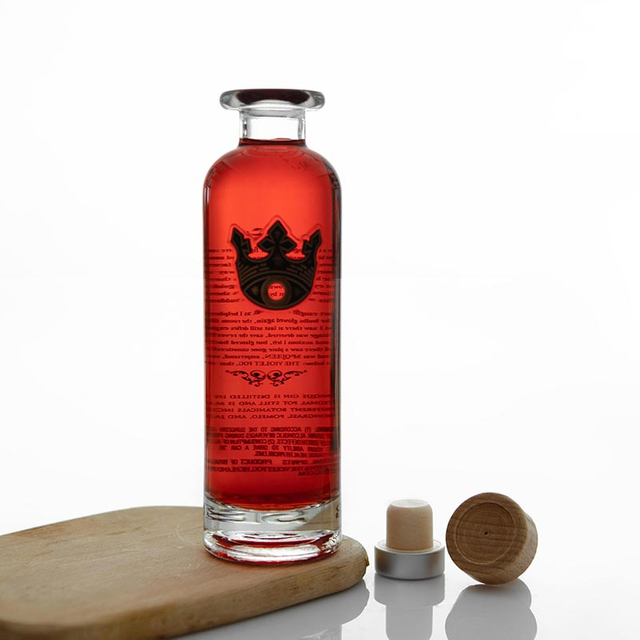 Bouteille d'alcool en verre 75cl avec bouchon de liège