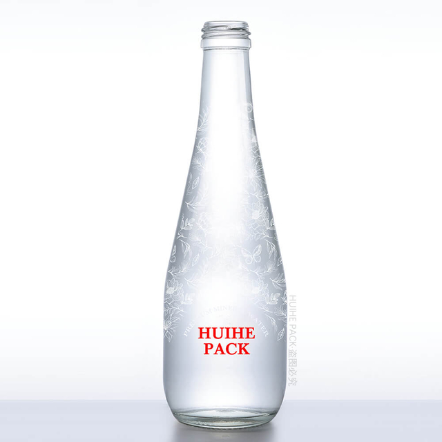 Bouteille d'eau en verre en vrac de 330 ml avec couvercle à vis sans BPA 