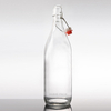 Bouteille de boisson potable en verre transparent de 1000 ml avec dessus pivotant