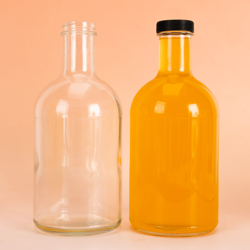 Bouteille de jus en verre épais de 1000 ml