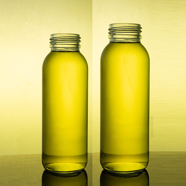 Bouteille d'eau pour boissons à large ouverture en verre de 320 ml et 450 ml 