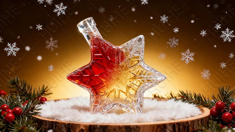 5 types de bouteilles d'alcool de No&euml;l - bouteille d'alcool en forme de feuille d'&eacute;rable