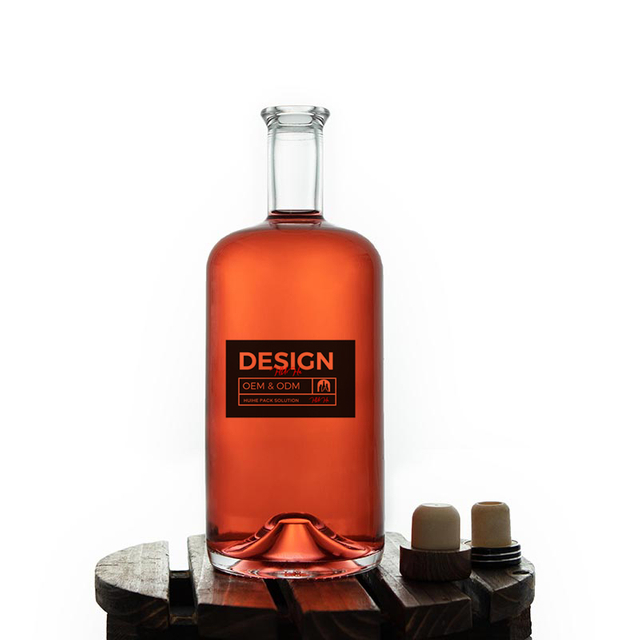 75Cl Round Round Vide Tequila Glass Bottle