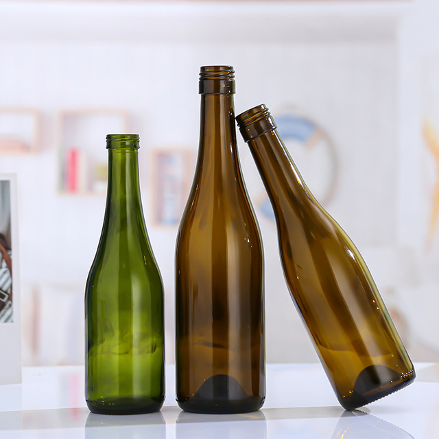 Bouteille en verre à vin en liège, bouchon à vis, marron, vert, bordeaux