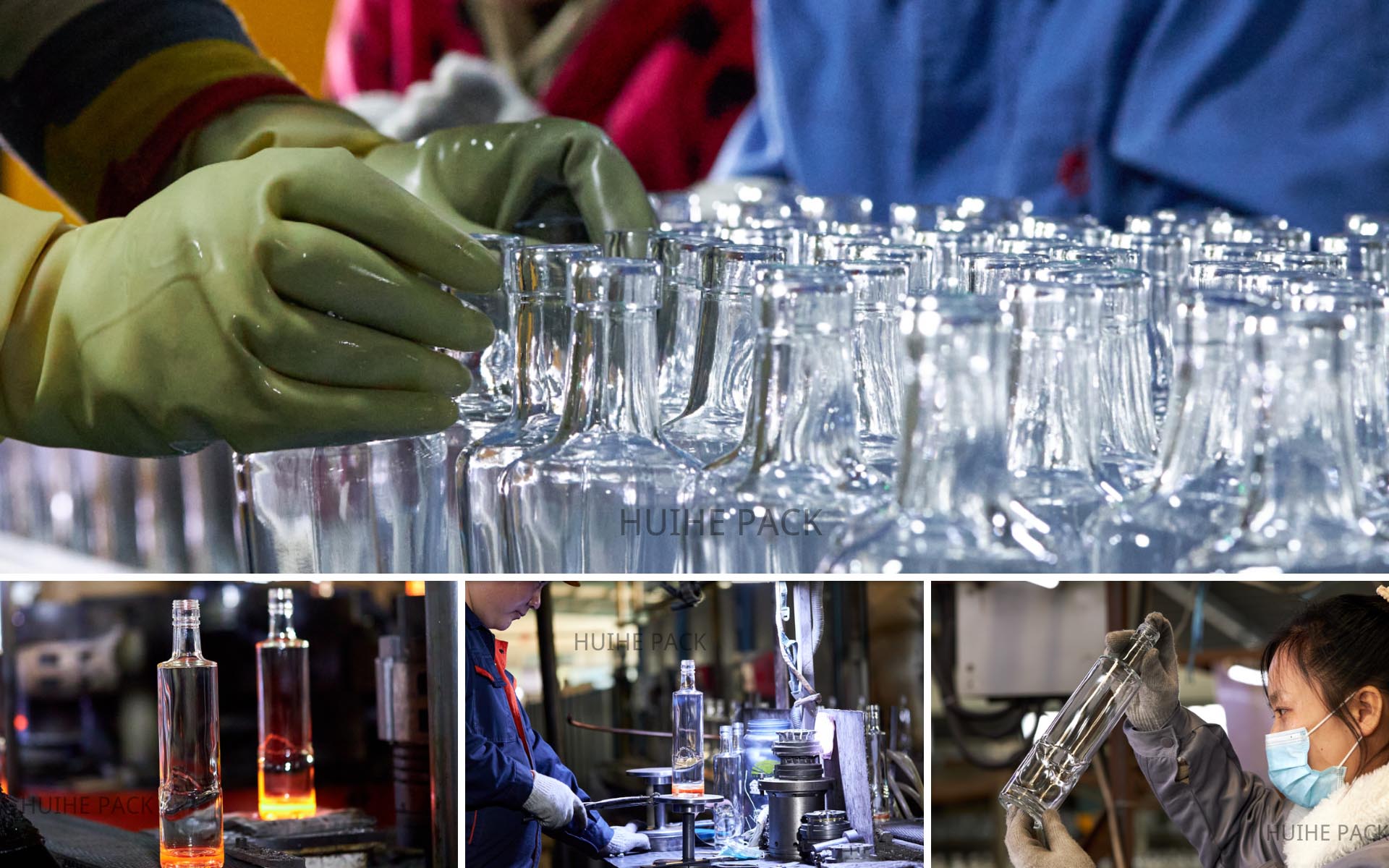 HUIHE liquor glass bottle Bouteille en verre d'alcool