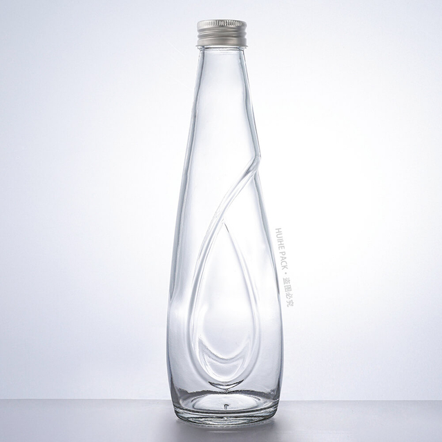 Bouteille d'eau en verre de conception unique de 330 ml, vente en gros personnalisée