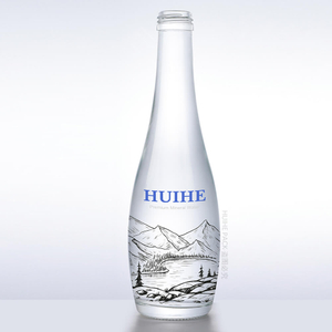 Bouteilles d'eau en verre personnalis&eacute;es de 330 ml avec logos de marque en gros