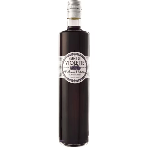 Bouteille de liqueur Rothman et cr&egrave;me de violette d"hiver de 750 ml