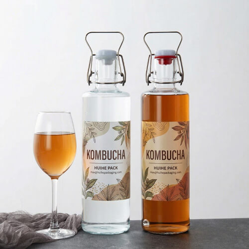bouteilles &agrave; bouchon pivotant pour kombucha