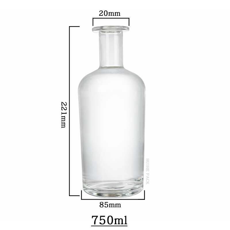 round shoulder liquor bottle capacity Capacité de bouteille d'alcool rond