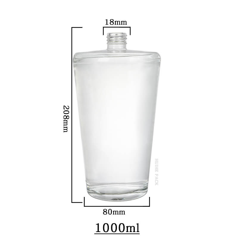 Taper Cylinder Liquor Bottle capacity Capacité de bouteille d'alcool à cylindre conique