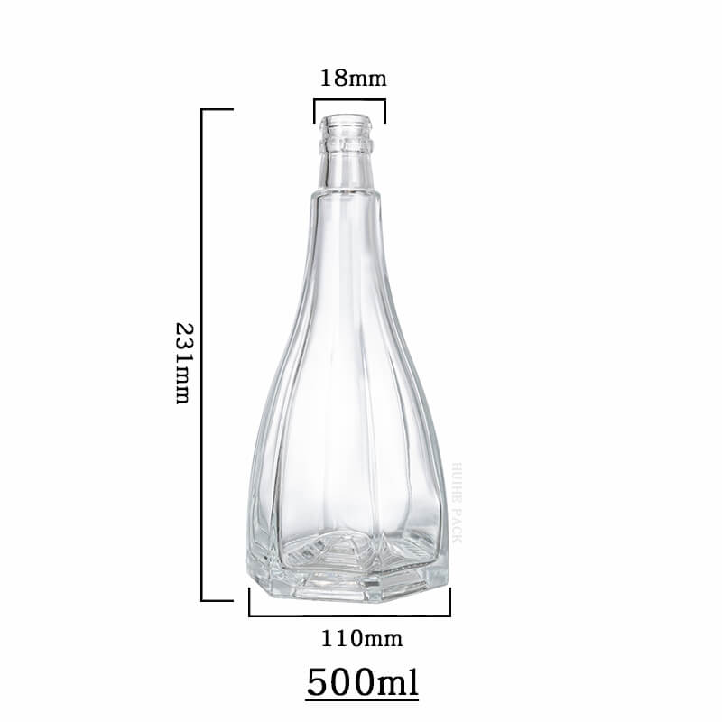 Streamlined Tapered Liquor Bottle-capacity Capacité de bouteille d'alcool effilée rationalisée