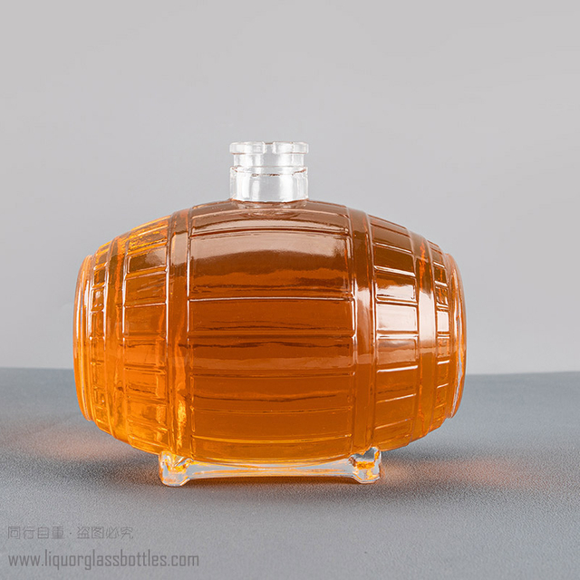 Emballage unique fait sur commande de liqueur de vodka de whisky de fût de bouteille de baril en verre
