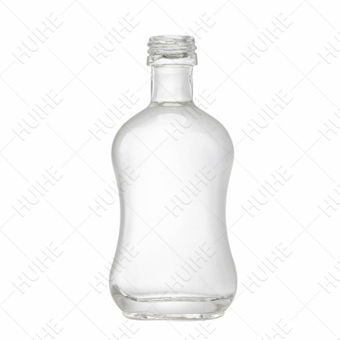 Bouteilles d'alcool en verre de silex transparent en gros de 50 ml