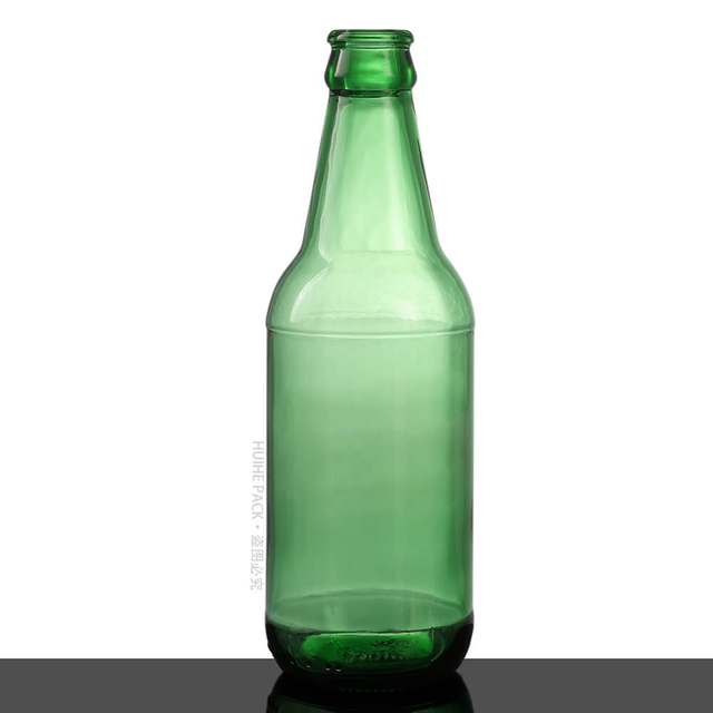 Bouteilles de bière de cidre vert émeraude de 330 ml avec bouchon couronne