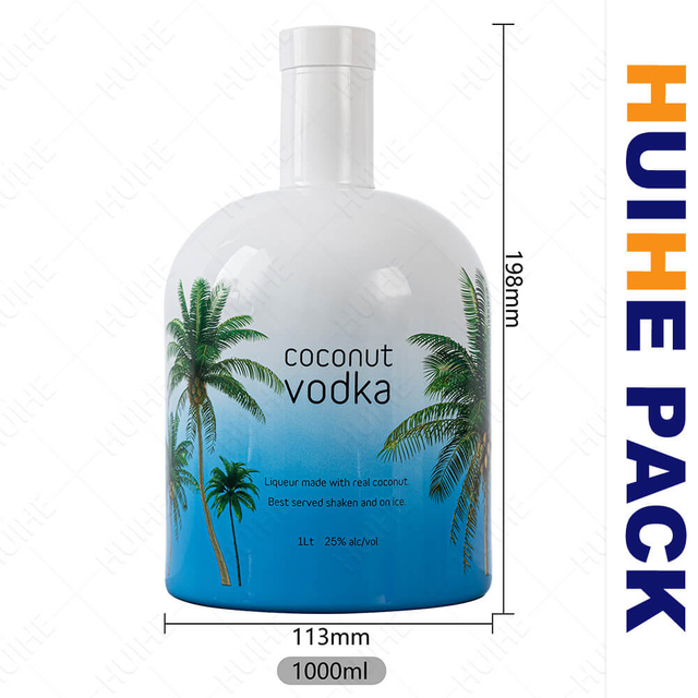 Bouteille de spiritueux de vodka de rhum de liqueur de crème aromatisée à la noix de coco de 1 L