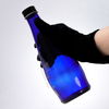 Bouteille d'eau en verre bleu cobalt de 325 ml avec couvercle &agrave; vis