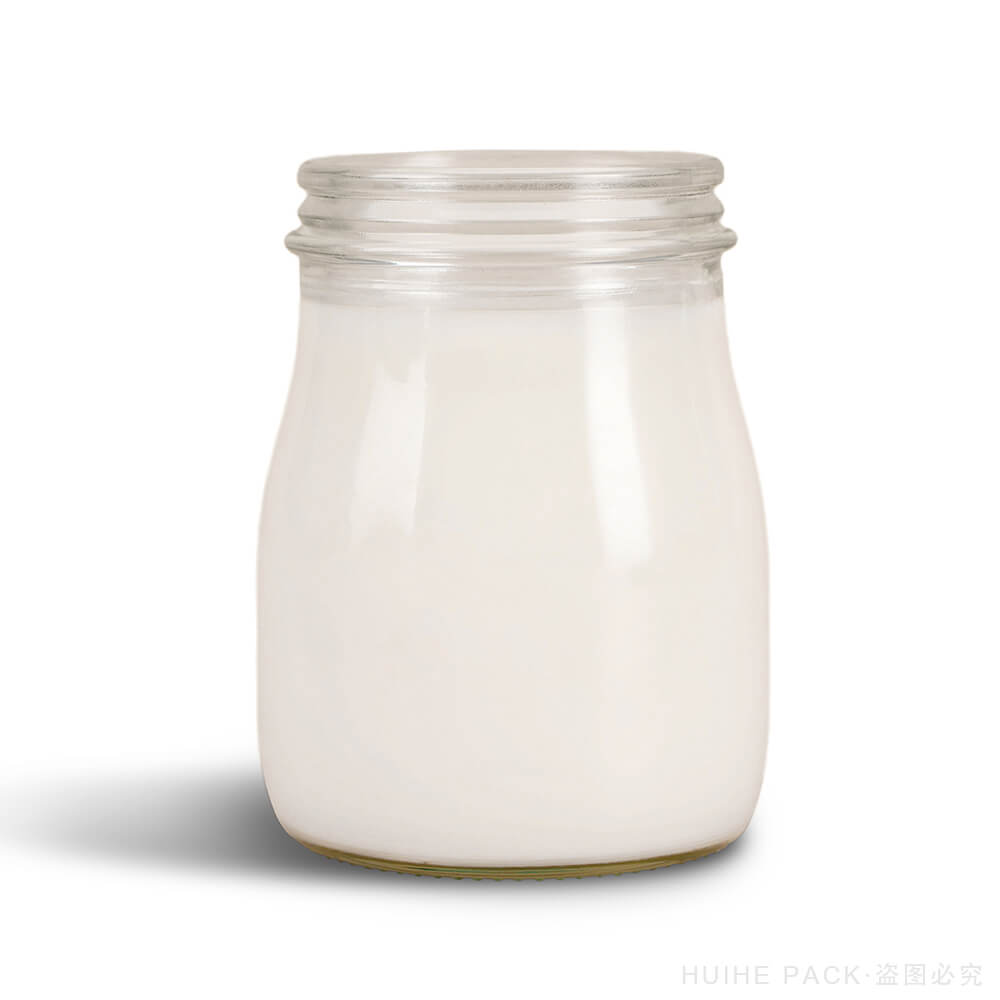 Pots en verre de dessert de yaourt au lait de 50 ml 100 ml 200 ml avec couvercle à cosse TW