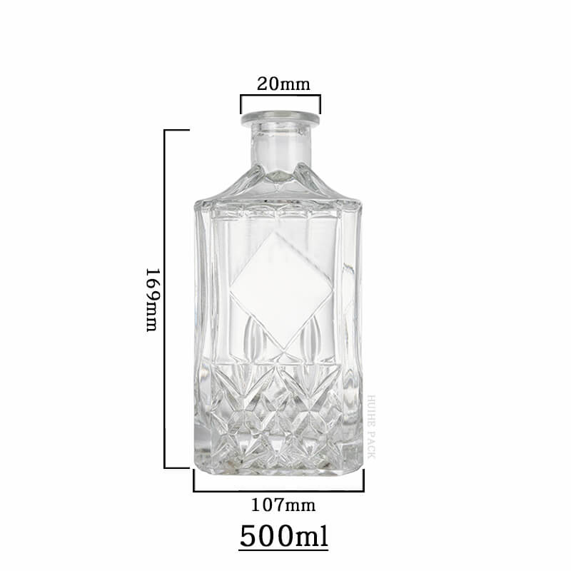 angular edges pattern square liuqor bottle-capacity Arêtes angulaires Modèle carré Liuqor-capacité de bouteille