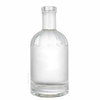 Bulbeux Cylindre d'&eacute;paule 350 ml Bouteille d'alcool en verre transparent