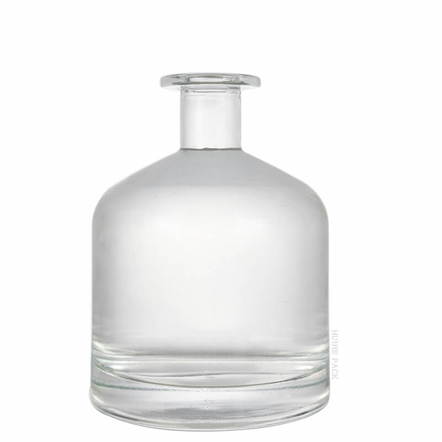 Bouteille de tequila de forme bulbeuse lisse classique