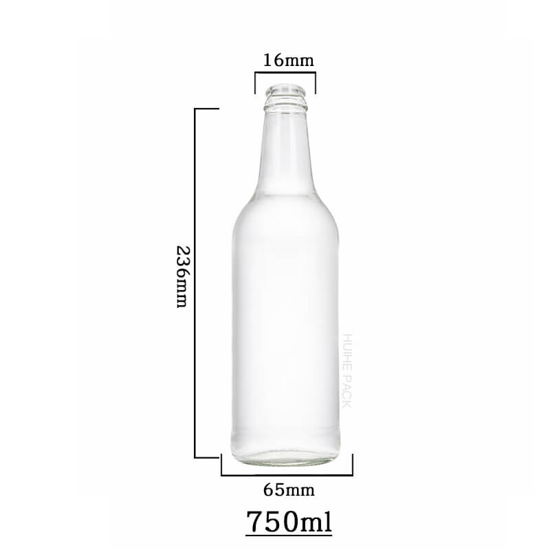 750ml beverage bottle glass (12) Verre de bouteille de boisson de 750 ml (12)