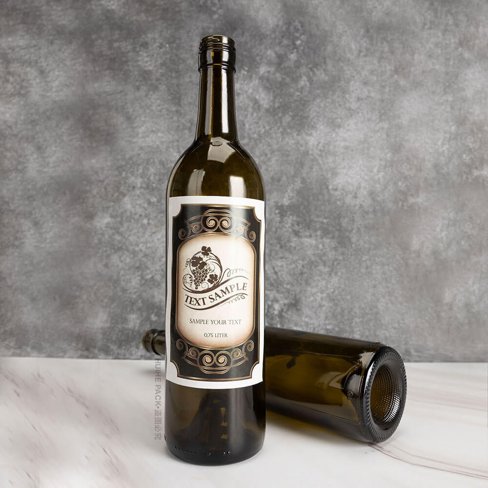 Bouteille en verre de vin de 750 ml